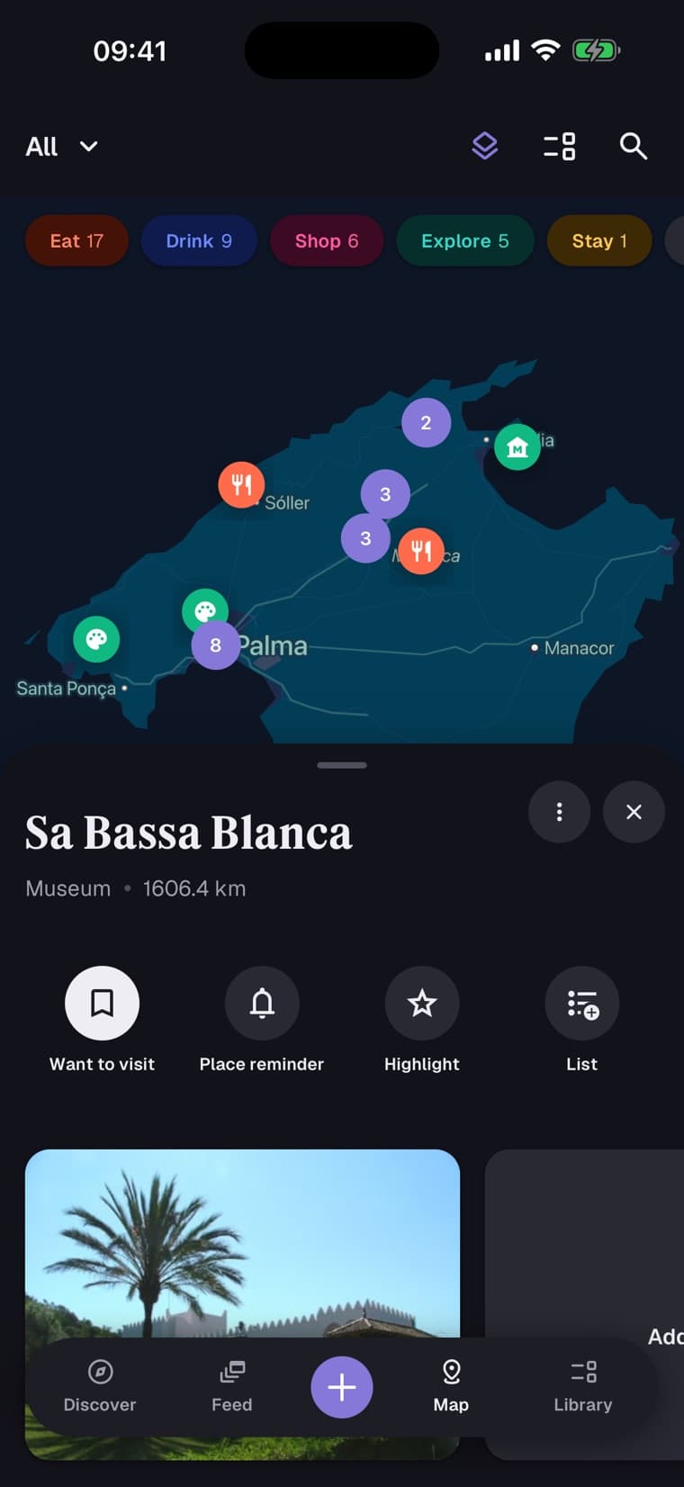Spotly place details for Sa Bassa Blanca above the Mallorca map